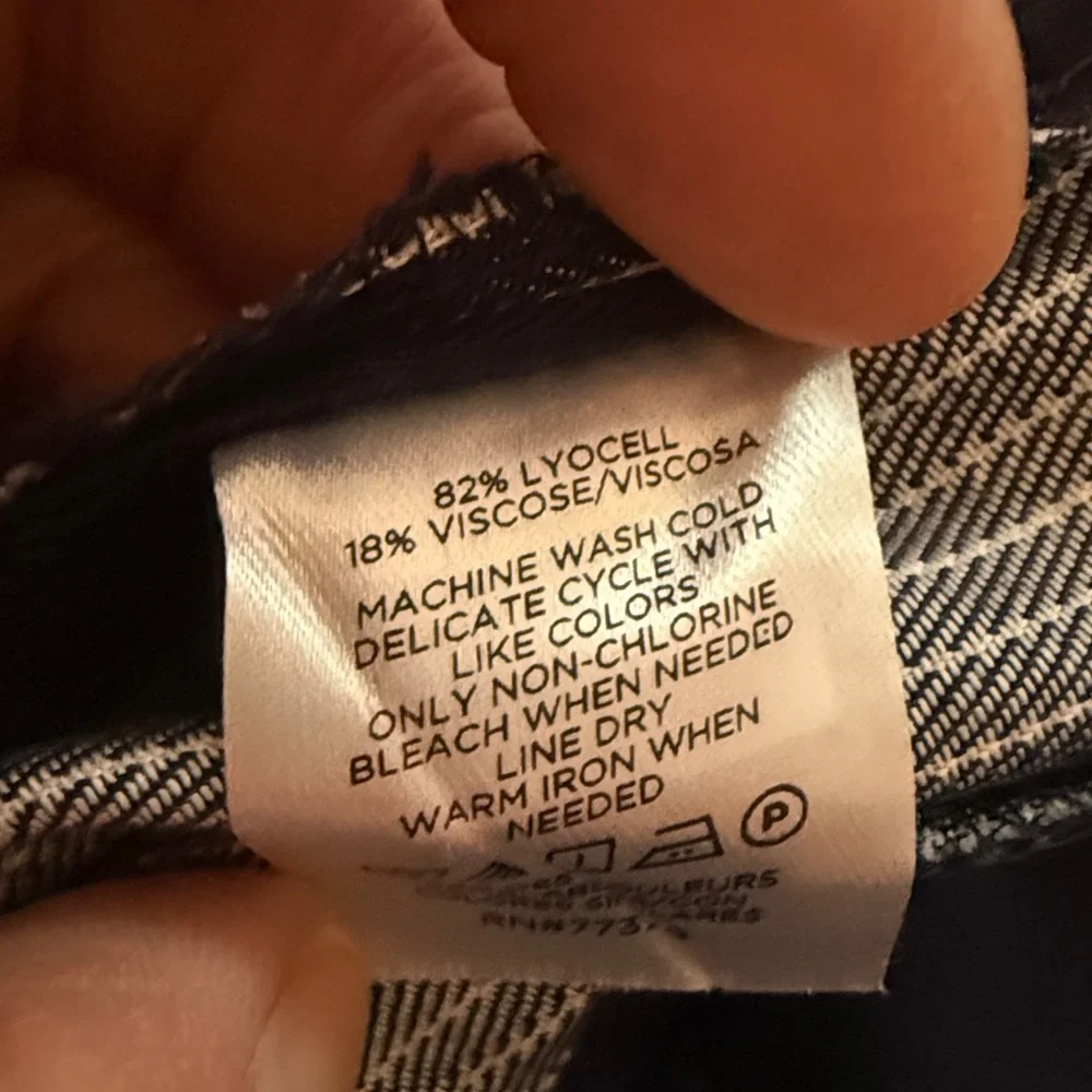 Ann Taylor indigo white pinstripe wide leg sailor pants 6p